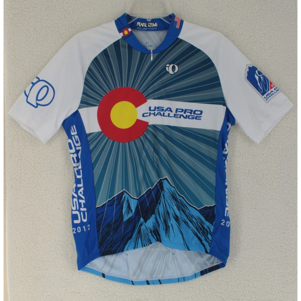 Pearl Izumi Cycling Jersey Mens L Colorado Half Zip W/ Pockets USA Pro Challange
